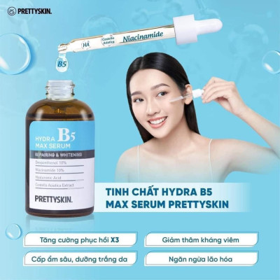 Serum B5 Multi Hydra Max Prettyskin giúp phục hồi dưỡng trắng dành cho da dầu mụn, da khô 50ml