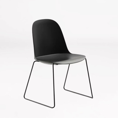 Ghế ngồi học bài thân nhựa CC1577-S Nội thất Capta Ghế đào tạo thân nhựa pp chắc chắn không tay xếp chồng tiện lợi chân sắt vòng sơn tĩnh điện màu đen được tại hcm