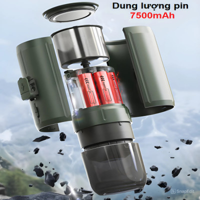 Máy pha cà phê cầm tay chuyên nghiệp Espresso 3 trong 1, dùng pin có thể pha cả nóng và lạnh thương hiệu Mỹ cao cấp HiBREW H4C - Hàng Nhập Khẩu