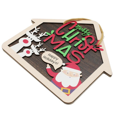 Bảng Gỗ Treo Tường Trang Trí Giáng Sinh - Bách Mộc - Nhà Tuần Lộc