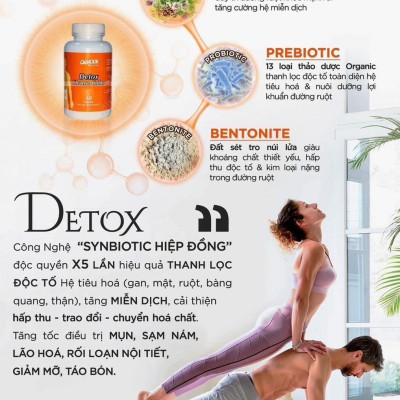 Viên uống đào thải độc tố DETOX CLEANSE COLON Damode lọ 60 viên