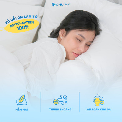 Vỏ Gối Ôm Cotton 100% Thiên Nhiên  - Vỏ gối khách sạn 5 sao – Mát mẻ - Mềm mại