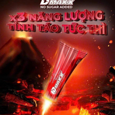 DMAXX thức uống bổ sung vitamin năng lượng không đường DAMODE 34 gói màu đỏ mỗi gói 2,2gr
