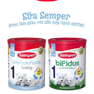 Combo 2 Sữa bột công thức Semper Nutradefense Baby 2 400g/hộp