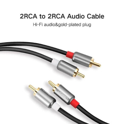 Ugreen UG30804AV146TK 1.5M màu đen cáp âm thanh 4 đầu hoa sen RCA - HÀNG CHÍNH HÃNG