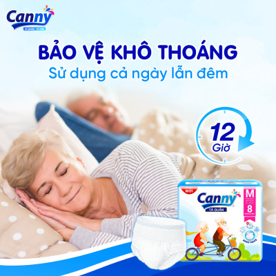 Tã/Bỉm Quần Người Lớn Canny Siêu Mềm, Siêu Thấm, Kháng Khuẩn Size L7 (7 Miếng)