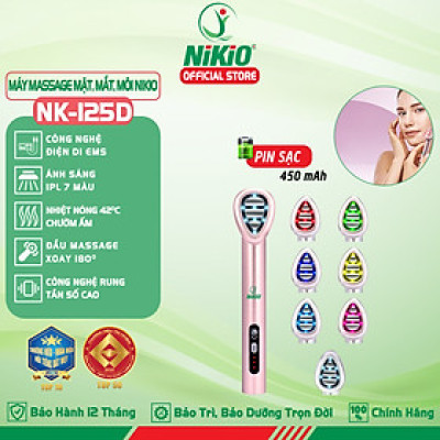 Máy massage mắt môi Nikio NK-125D - Thiết bị làm đẹp đa năng, công nghệ EMS, IPL, rung và nhiệt nóng 