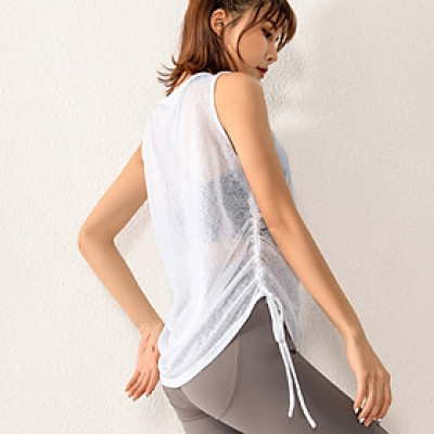 Áo Tank Top Dây Rút Thể Thao Nữ Mặc Ngoài Áo Bra Thời Trang Hàn Quốc