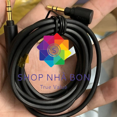 Dây cáp âm thanh UAX 3.5mm tròn mạ vàng  2 đầu dùng cho tai nghe SONY, BOSE,JBL ,Yamaha,.... Hàng chính hãng