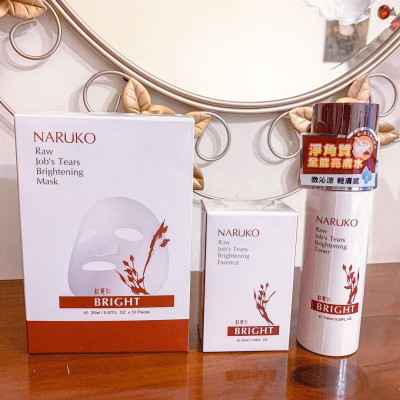 Naruko – Ý dĩ nhân đỏ sáng da mới– Toner nước hoa hồng đặc – Raw Job’s Tears Brightening Toner