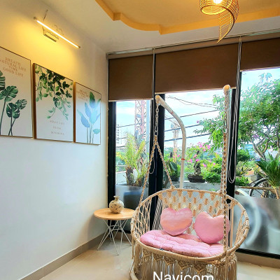 Xích đu đôi home decore sợi cotton