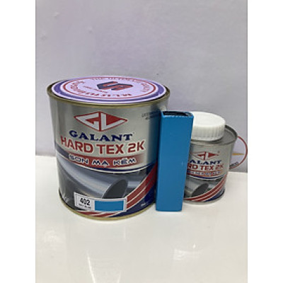 Sơn sắt mạ kẽm không cần lót Galant Hard Tex 2K Sky Blue 402 1L/bộ