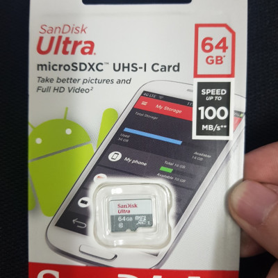 Thẻ nhớ điện thoại Micro SDXC SanDiskk UHS-1 64GB Class 10 - Hàng chính hãng