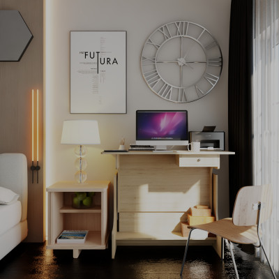 [Happy Home Furniture] HELI, Bàn nâng hạ tự động tăng giảm chiều cao - 1 ngăn kéo, 120cm x 60cm x 75cm ( DxRxC), BAN_E_004