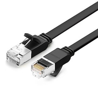 Cáp mạng LAN CAT 6 UTP dây dẹp 5M màu Đen Ugreen LAN50187NW101 Hàng chính hãng