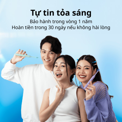 [MỚI] Bàn chải điện ZenyumSonic Spark - Màu Tím Lilac / Kem / Xanh Sage