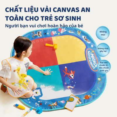 Thảm vẽ tranh nước, tranh tô màu nước ma thuật Mideer Magic Water Doodle Mat
