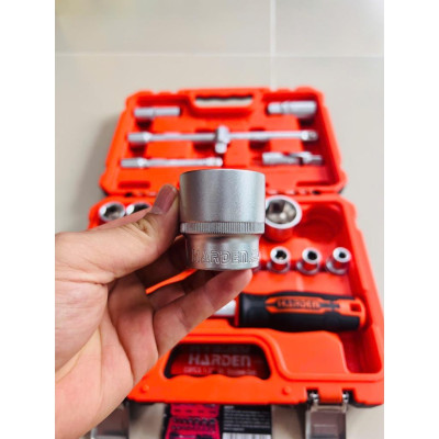 Bộ Khẩu Tuýp 1/2” 23 Món – Có Đầu Bugi, Tay Vặn 72 Răng – Chất Liệu CR-V