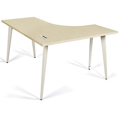 Bàn làm việc chân sắt Juno Sofa NT 1902BLP14 kiểu lượn bên phải 140 x 120 x 75 cm