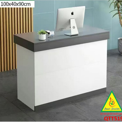Bàn thu ngân, bàn lễ tân, bàn tính tiền bằng gỗ MDF QTT519 - NỘI THẤT LẮP RÁP VIENDONGADV