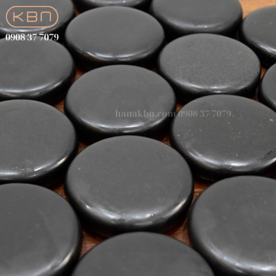 10 Viên Đá Nóng Tròn, Oval Giữ Nóng Lâu - 8x8, 6x8cm - Đá Nóng Núi Lửa Bazan Massage Spa
