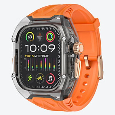 Ốp Case tích hợp dây đeo Lamborghini Style cho Apple Watch Ultra 1/2 49mm - Hàng Chính Hãng