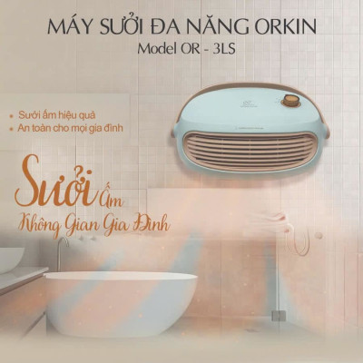 Máy sưởi gốm PTC Orkin Thái Lan OR-3LS công suất 2000W, bảo hành 12 tháng - Hàng chính hãng