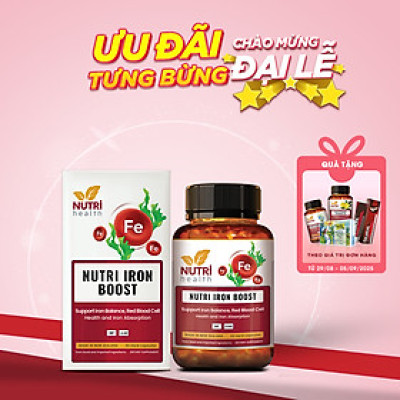 [Mua 2 Tặng 1] Viên Sắt Hữu Cơ New Zealand Nutri Iron Boost 30 Viên | Giúp Bổ Sung Sắt, Acid Folic Cho Cơ Thể - Nhập Khẩu Chính Hãng