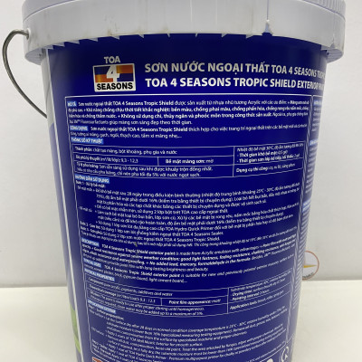 Sơn nước Toa 4 Seasons Tropic shield ngoại thất màu xám 8257 _ 18L