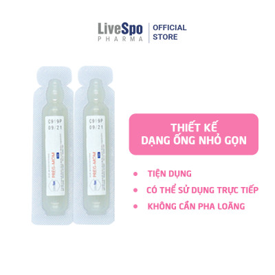 Men vi sinh LiveSpo Pregmom 3 tỷ bào tử lợi khuẩn hỗ trợ giảm táo bón rối loạn tiêu hóa cho trẻ - Hộp 20 ống x 5ml