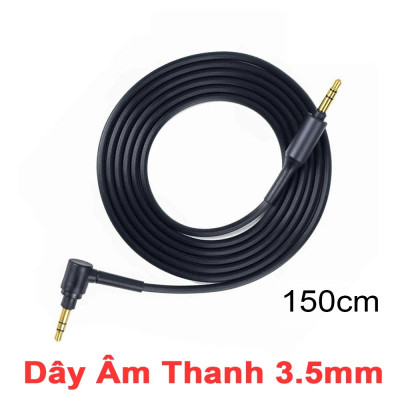 Dây cáp âm thanh UAX 3.5mm tròn mạ vàng  2 đầu dùng cho tai nghe SONY, BOSE,JBL ,Yamaha,.... Hàng chính hãng