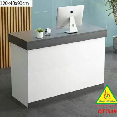 Bàn thu ngân, bàn lễ tân, bàn tính tiền bằng gỗ MDF QTT519 - NỘI THẤT LẮP RÁP VIENDONGADV