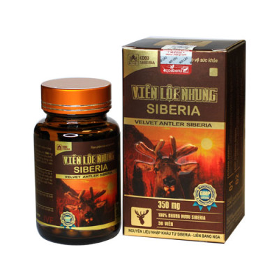 Viên lộc nhung Siberia-Bổ thân tráng dương, tăng cường sức khỏe tổng thể, hỗ trợ yếu sinh lý, nguyên liệu nhung hươu Nga(hộp 30 viên nang)