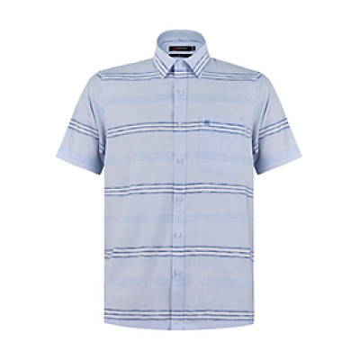 Áo sơ mi nam KHATOCO ngắn tay A1MN538T2-CNSC643-2611-N