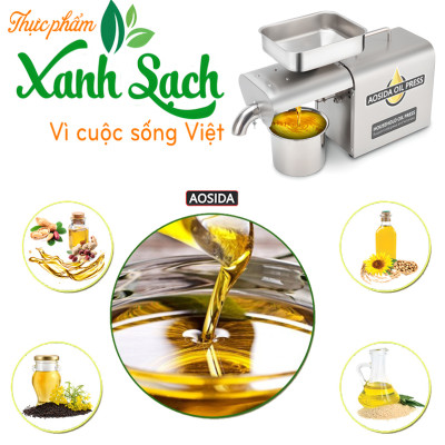 Máy ép dầu thực vật gia đình AOSIDA 888A Thương hiệu Anh Quốc 750W-1000W, ép 3-6kg/giờ - Hàng Nhập Khẩu, Bảo Hành 1 Năm