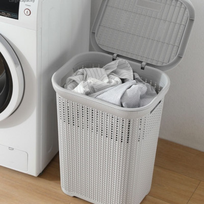 GIỎ ĐỰNG QUẦN ÁO ĐA NĂNG – SỌT ĐAN CÓ NẮP KIỂU HÀN QUỐC ✨ GỌN NHÀ – SẠCH SẼ – THẨM MỸ – CHỌN MÀU TUỲ THÍCH ✨