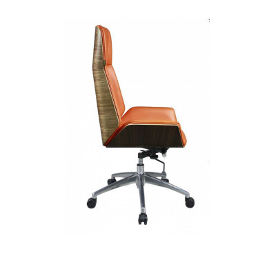 Ghế lãnh đạo lưng cao ốp gỗ SMLIFE Abraham