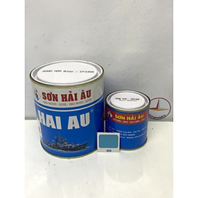 Sơn epoxy Hải Âu màu xanh hòa bình EP355 1L/Bộ
