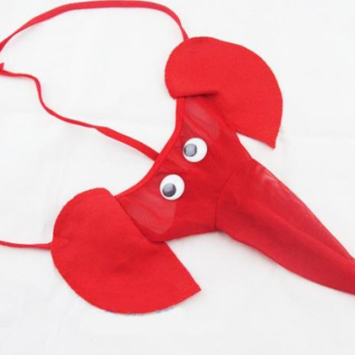 Quần lót nam lọt khe hình chú voi độc đáo - Màu đỏ