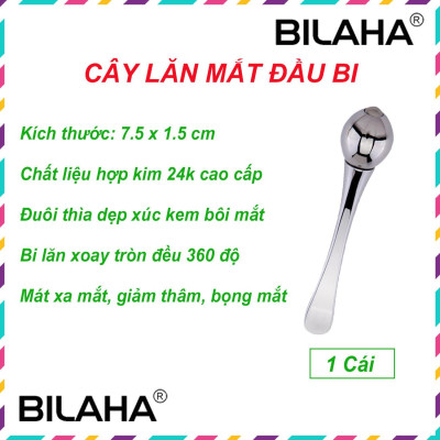[Chọn màu] Cây massage mắt hợp kim tiện dụng, giảm thâm quầng, bọng mắt giúp mắt sáng tươi trẻ hơn, Màu Bạc