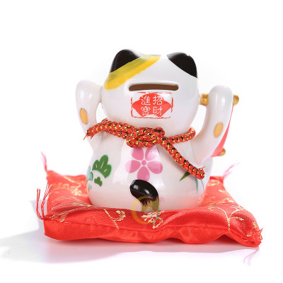 Mèo thần tài may mắn gốm sứ cao cấp MINI|phongthuygiaphat