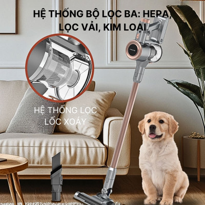 Máy hút bụi gia đình SẠC PIN KHÔNG DÂY SOKANY SK-13022 công CAO suất 2200W, lực hút siêu mạnh, hút bụi sàn nhà, thảm - HÀNG CHÍNH HÃNG