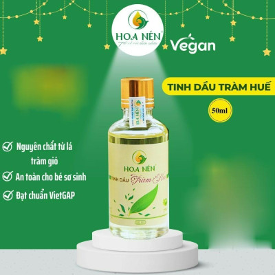 Tinh dầu Tràm Huế nguyên chất 50ml -10ml - Hoa Nén - Chuẩn VietGAP - Hàng Chính Hãng
