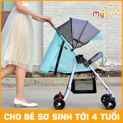 Đã ẩn Xe đẩy nằm ngồi gấp gọn cho em bé sơ sinh 1 2 3 4 tuổi Luxury MySun