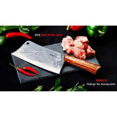 Dao Chặt Gà Cán Ốp Cẩm Siêu Bén