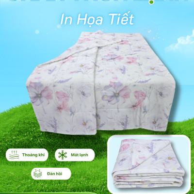 Chăn chần Thun Lạnh 180x200 in Họa Tiết