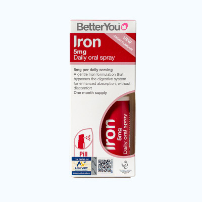 Thực phẩm bảo vệ sức khỏe BetterYou Iron 5mg Daily Oral Spray