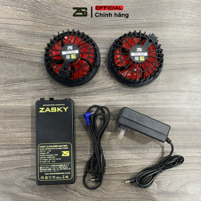 [BÁN CHẠY] Áo Điều Hòa Nhật Bản ZASKY  Cao Cấp, Pin Nhật 40.000mAh, Quạt 12V Không Chổi Than Thời Gian Sử Dụng 17-20 Tiếng, BH 1 Năm