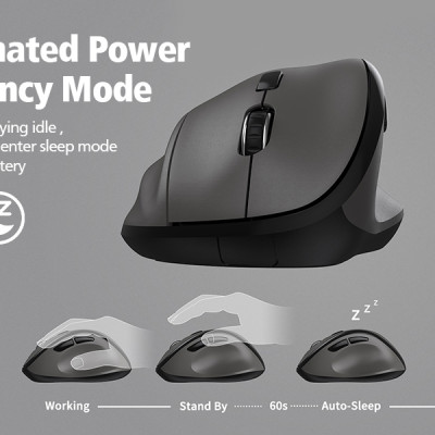 Chuột Không Dây MicroPack MP-V01W Kiểu Dáng Công Thái Học Cho Tư Thế Cầm Tay Thoải Mái Tiết Kiệm Pin 1600DPI Hàng Chính Hãng