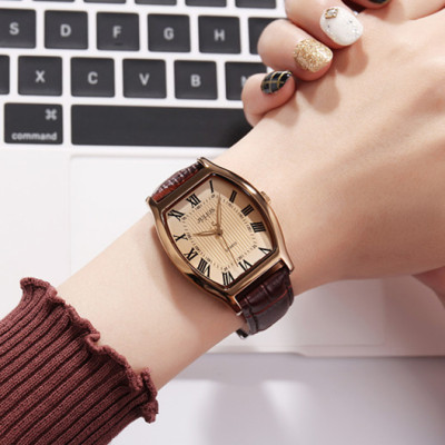 Đồng Hồ Nữ Julius Hàn Quốc JA-703LD Cổ Điển Dây Da Màu Nâu